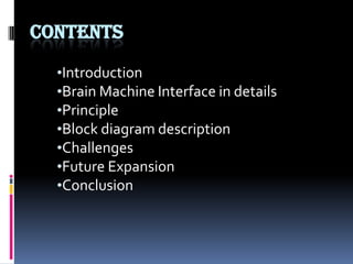 Brain Machine Interface | PPTX
