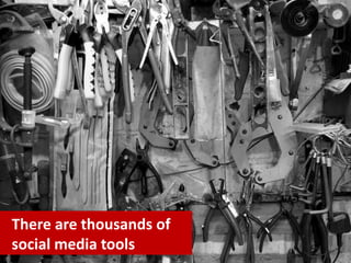 There are thousands of
social media tools       28
 