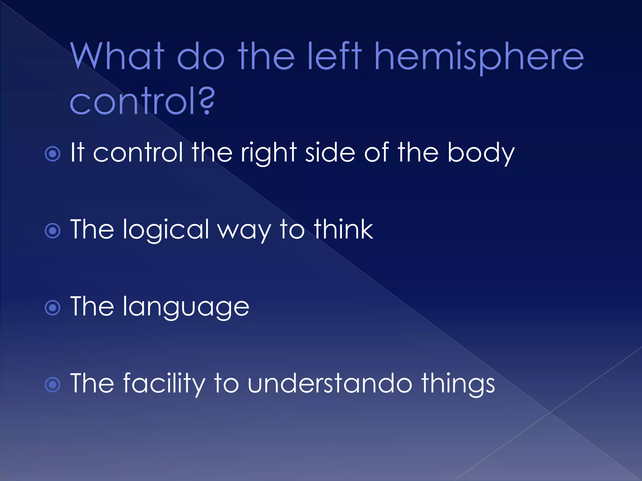 Left Hemisphere of the Brain | PPTX