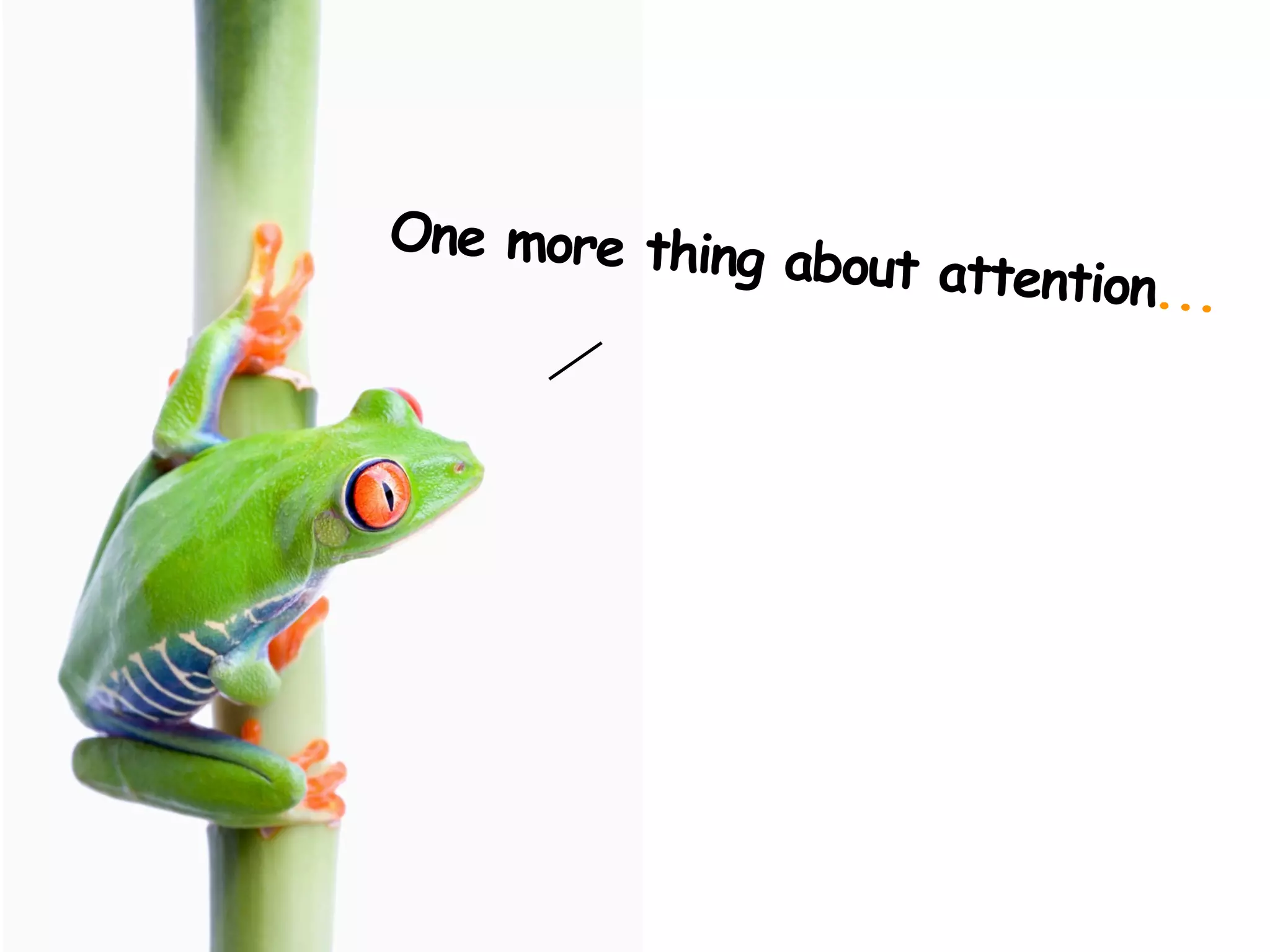 One more thing
               about attention
                              ...
 