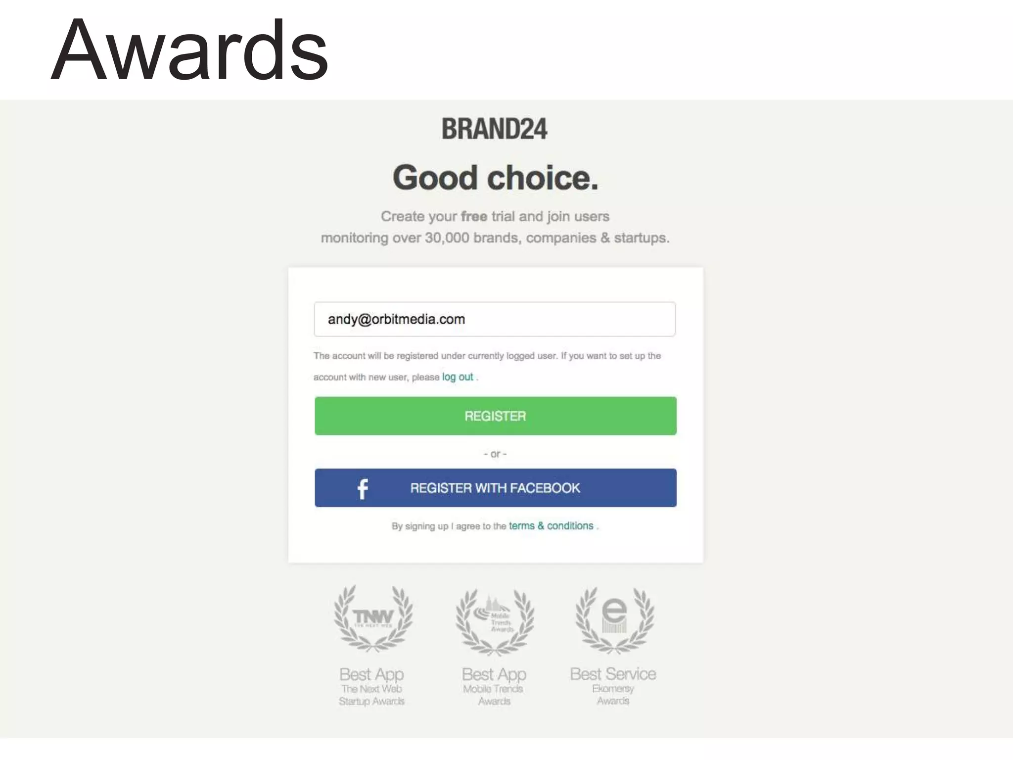Awards
 