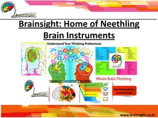 Brainsight: Home of Neethling
Brain Instruments

www.brainsight.co.in

 