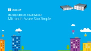 Stockage dans le cloud hybride
Microsoft Azure StorSimple
 