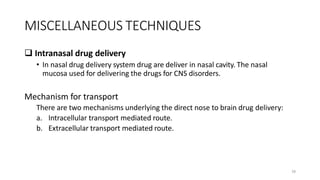 Brain specific drug deliverys | PPTX