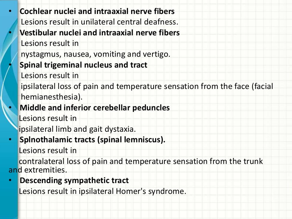 Brainstem stroke syndromes