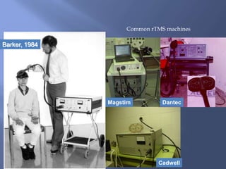 Barker, 1984
Cadwell
DantecMagstim
Common rTMS machines
 