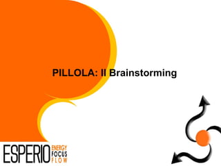 PILLOLA: Il Brainstorming 