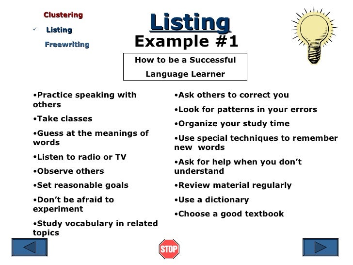 brainstorming listing brainstorming