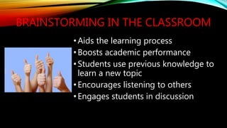 Brainstorming Instructional/Teaching Strategy Presentation | PPTX