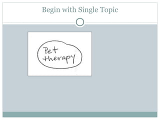 Begin with Single Topic 
 