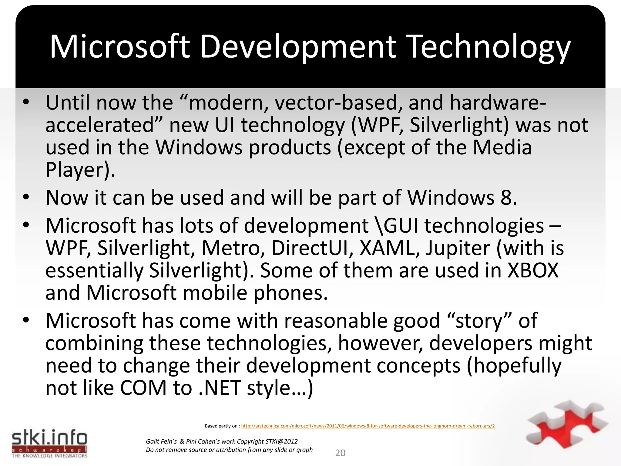 Brain StormingDevelopment in the post PC worldPanel 2:Pini CohenVP and Senior Analystpini@stki.infowww.stki.info12