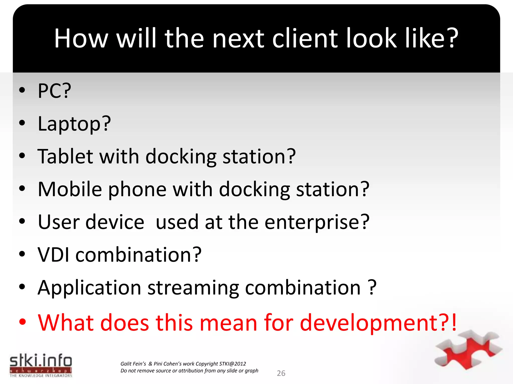 Its Windows 8!Supporting ARM architecture (for Tablets, Smartphones?!)New GUI based on Touch (!) and Silverlight technologyWindows Store (like Apple Store, Android Market) for purchasing SW and distributionGeo-Location ServicesBig looser is Intel!18