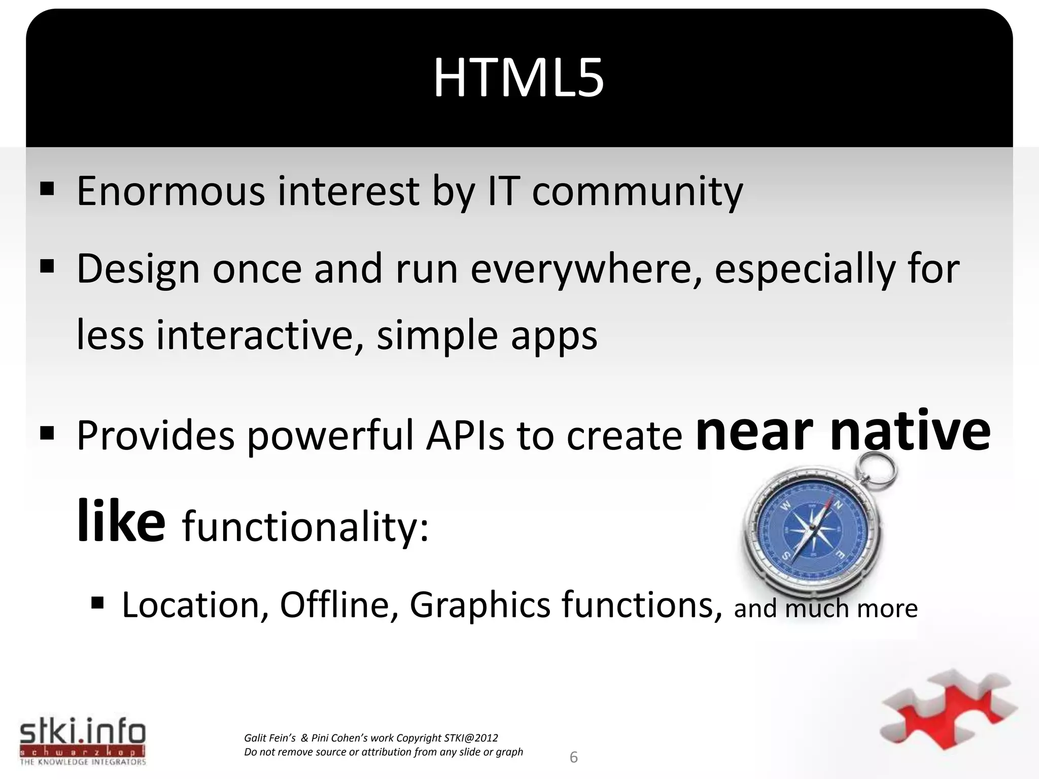 HTML5Enormous interest by IT community