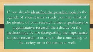 Practical Research 2: Brainstorming for Research Topics