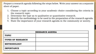 Practical Research 2: Brainstorming for Research Topics