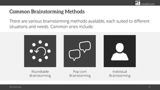 Brainstorming: A Key Technique for Idea Generation and Problem Solving ...