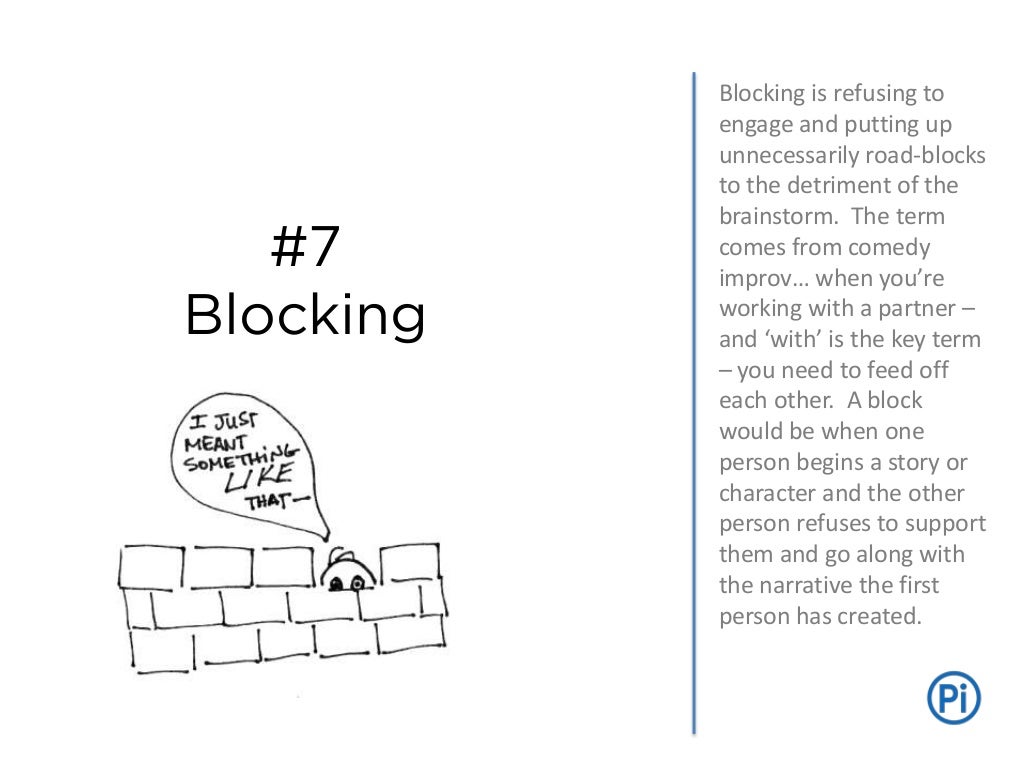 7 Blocking Blocking is refusing