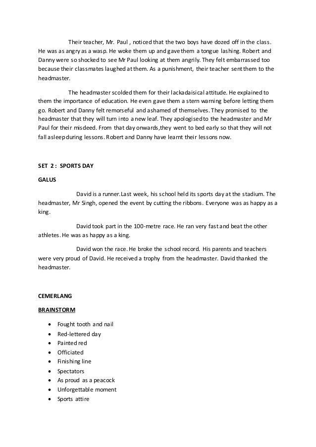 english essay example upsr