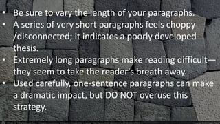 Brainstorm Paragraph Organization | PPTX