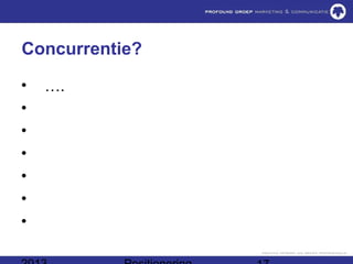 Concurrentie?

•   ….
•
•
•
•
•
•
 