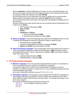 Your Guide to be a Software Engineer | PDF