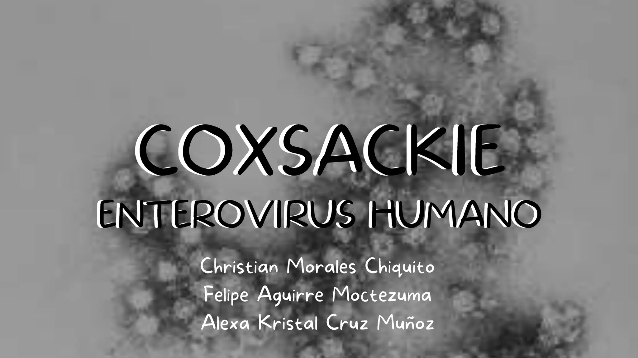 VIRUS COXSACKIE, CASOS CLÍNICOS, ANÁLISIS, MORFOLOGÍA ENTRE OTROS PPT