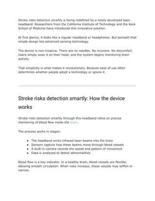 Innovative Deep Learning and Wearable Tech for Early Brain Stroke ...
