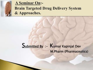 Submitted By :- Kumar Kapinjal Dev
M.Pharm (Pharmaceutics)
 