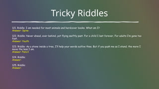 Brain Teasers for kids and adults | SJ23 | PPTX