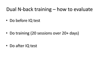 Brain training – dual n back | PPT