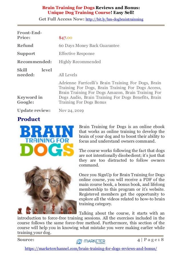 adrienne brain training for dogs