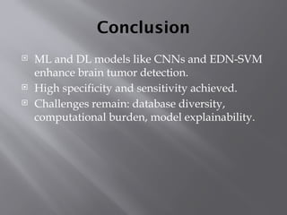 Brain Tumor Detection Presentation Using Machine Learning | PPTX