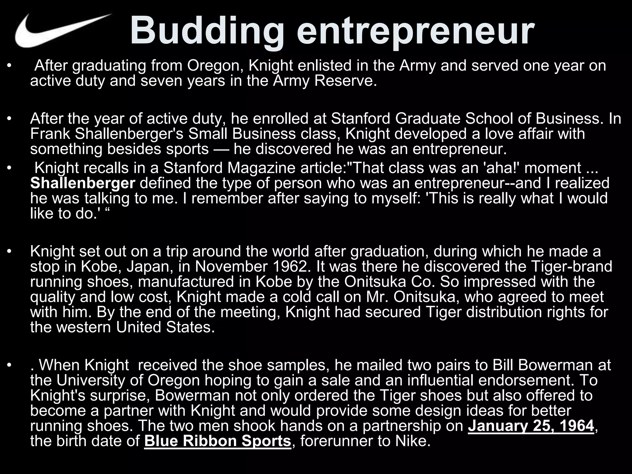 brief history of nike company