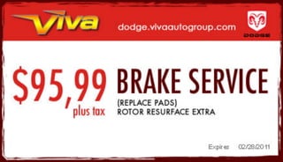 Brake Service Special – Viva Dodge Chrysler Jeep El Paso TX