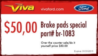 Brake Pads Special – Viva Ford TX