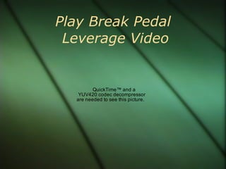 Play Break Pedal  Leverage Video 