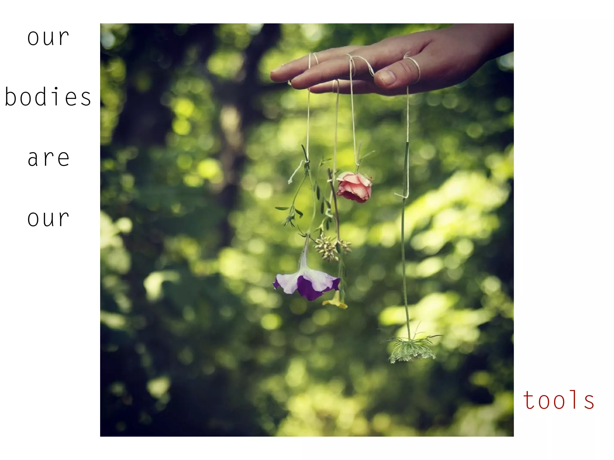 our
bodies
are
our

tools

 