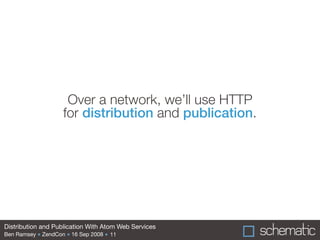 Distribution and Publication With Atom Web Services