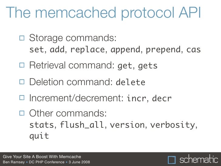 The Memcached Protocol Api Storage