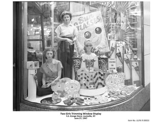 Two Girls Trimming Window DisplayS.S. Kresge Store, Louisville, KYJune 27, 1947Item No. ULPA R 09933