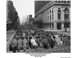 Composite Photo for Newspaper AdvertisementFourth and Broadway, Louisville, KYClient:  Howell Furniture CompanyMarch 27, 1952 Item No. ULPA R 13261