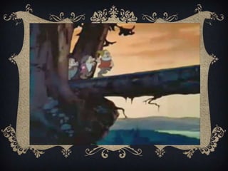 Há noite, os anões
regressaram a casa do trabalho
da mina….
 