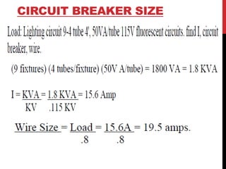 CIRCUIT BREAKER SIZE
 