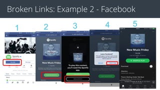 Broken Links: Example 2 - Facebook
1 2 3 54
 