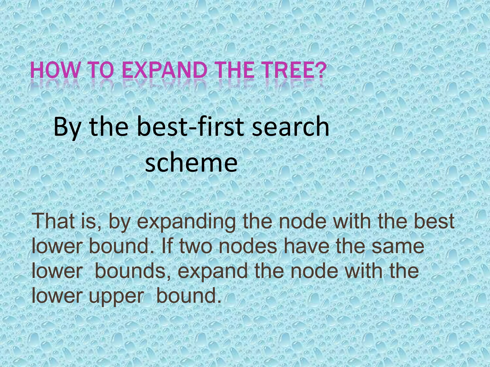 Branch and bound method