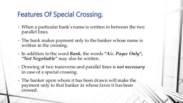 how to cross a cheque
