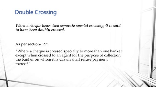 what is cross cheque