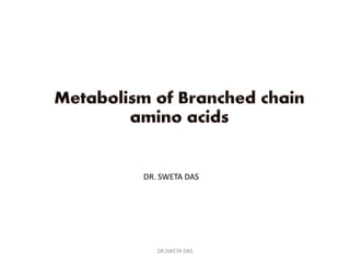 Branched chain amino acid metabolism | PPTX