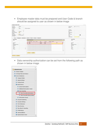 Sap Branch Code Branch Enablement for Indian localization SAP B1 9.2 | PDF