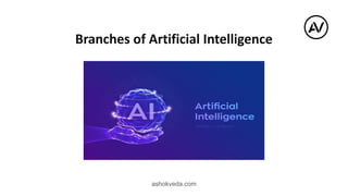 Branches of Artificial Intelligence
ashokveda.com
 